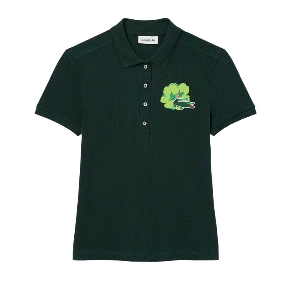 Lacoste Womens/Ladies L.12.D Mini Pique Stretch Slim Polo Shirt / Green